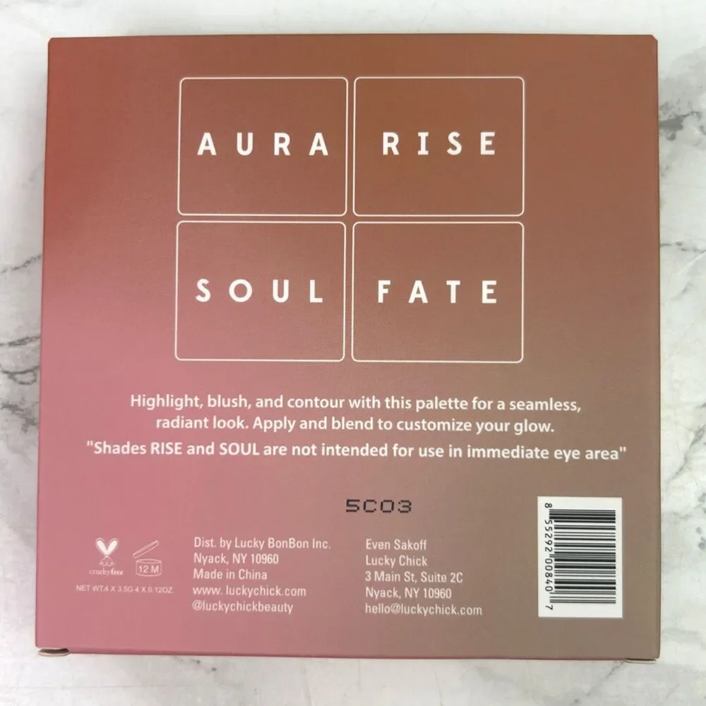NIB Lucky Chick Mystic Halo Face Palette, Bronzer Blush & Highlighter